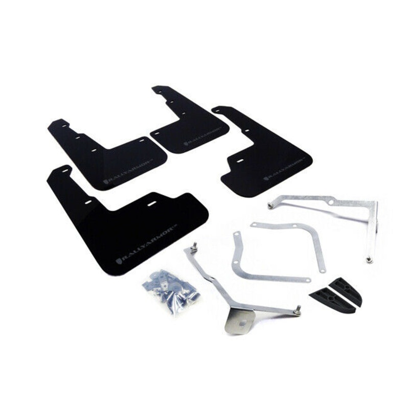 Rally Armor UR Black w/ Grey Logo Mud Flaps Set of 4 - Subaru WRX & STI (2015-2021)