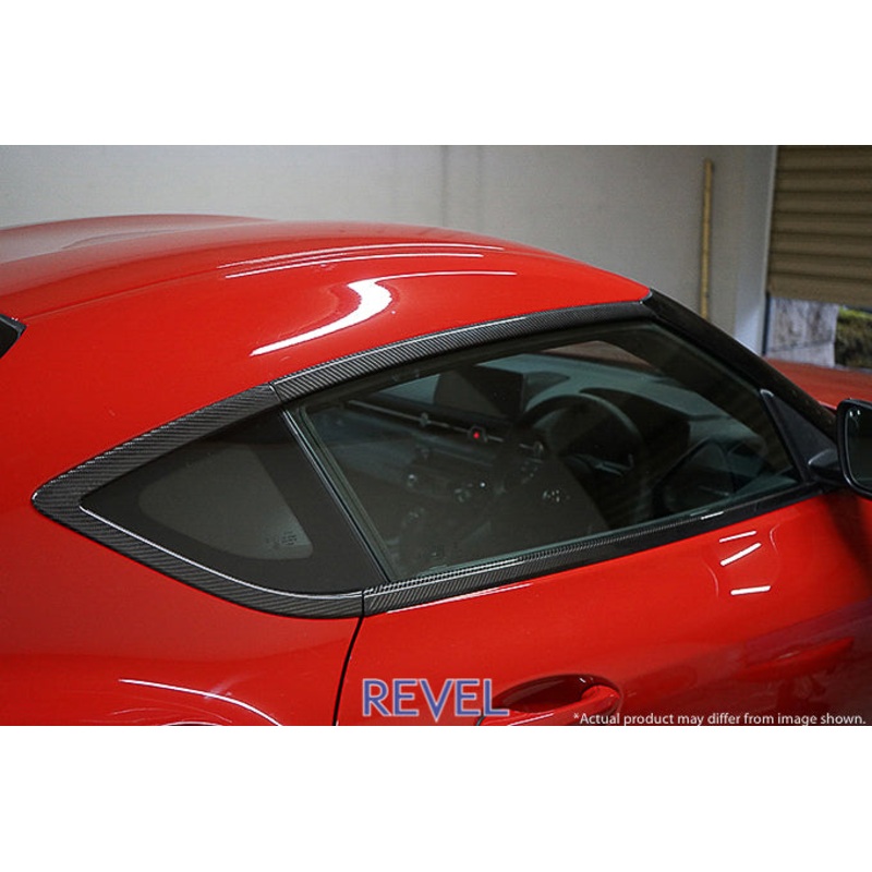 Revel GT Dry Carbon Fiber Door Window Molding Covers - Toyota A90 GR Supra (2020+)