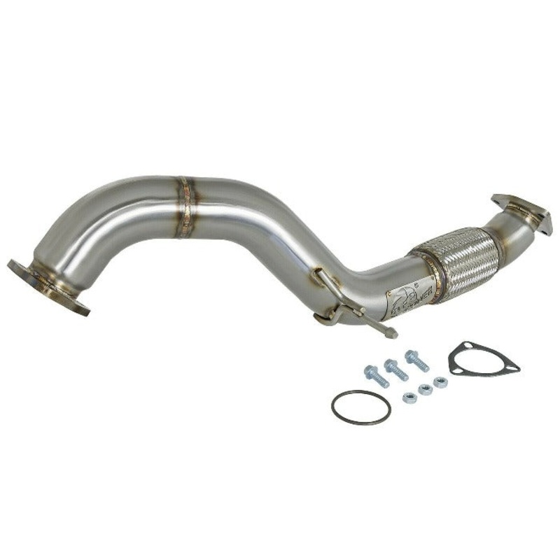 AFE Takeda Twisted Steel 3" Rear Down / Mid Pipe - Honda Civic Type R FK8 (2017-2021)