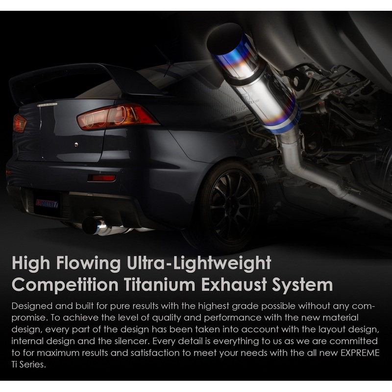 Tomei Expreme Ti Titanium Single Exhaust System - Mitsubishi Lancer Evolution 10 (Evo X)