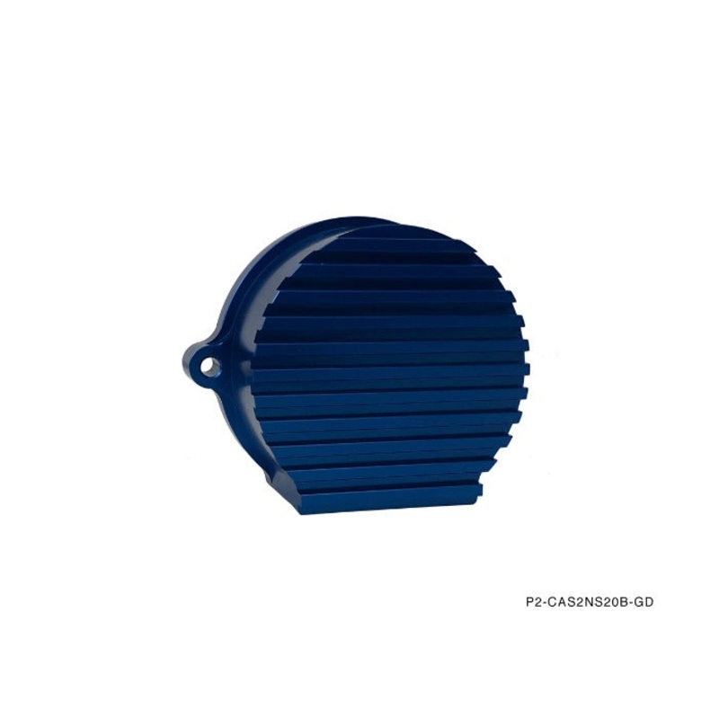 Phase 2 Motortrend (P2M) Aluminum V2 CAS Crank Angel Sensor Cover Blue- Nissan 240sx SR20DET