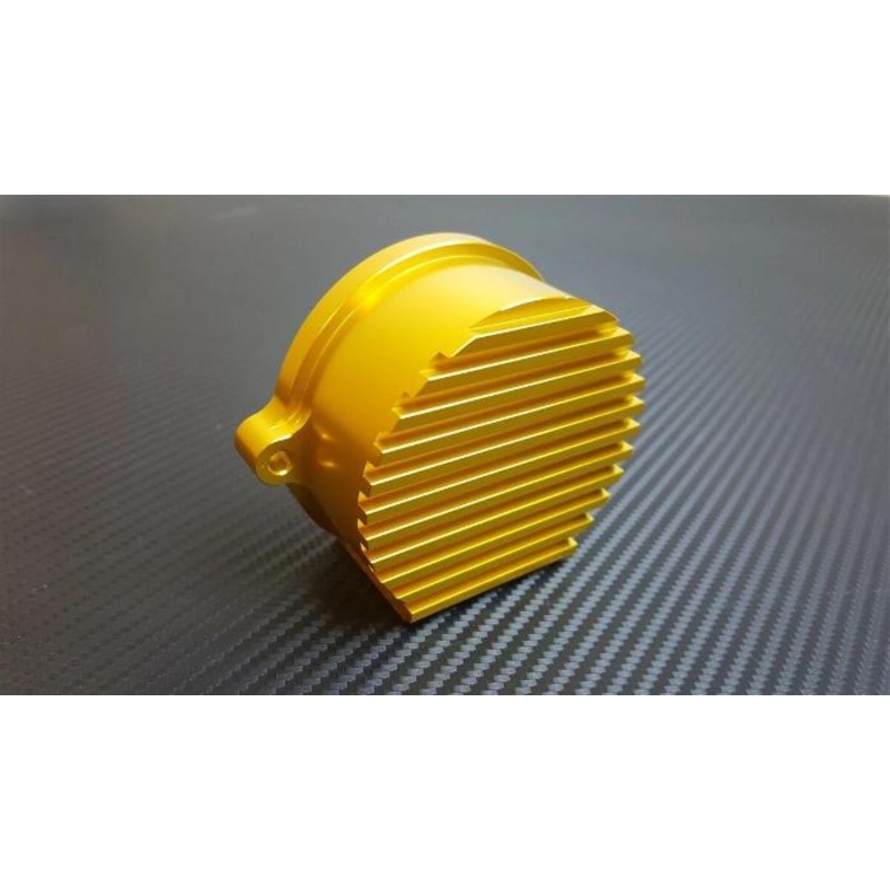 Phase 2 Motortrend (P2M) Aluminum V2 CAS Crank Angel Sensor Cover Gold - Nissan 240sx SR20DET