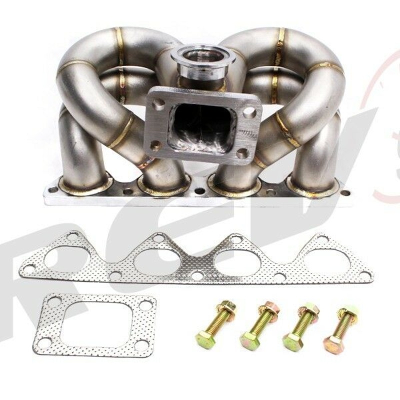 REV9 HP Ram Horn Equal Length VTEC T3 Turbo Manifold - Honda Civic & CRX / Acura Integra B16 B18