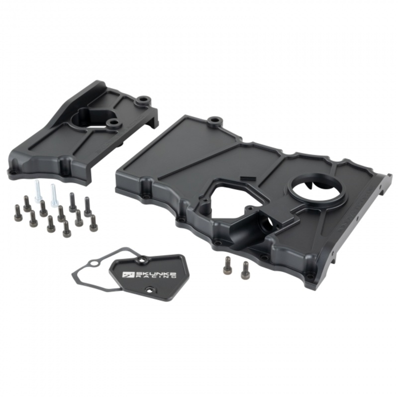 Skunk2 Racing Billet Aluminum Black Anodized Timing Chain Cover Kit - Honda K24A Engines