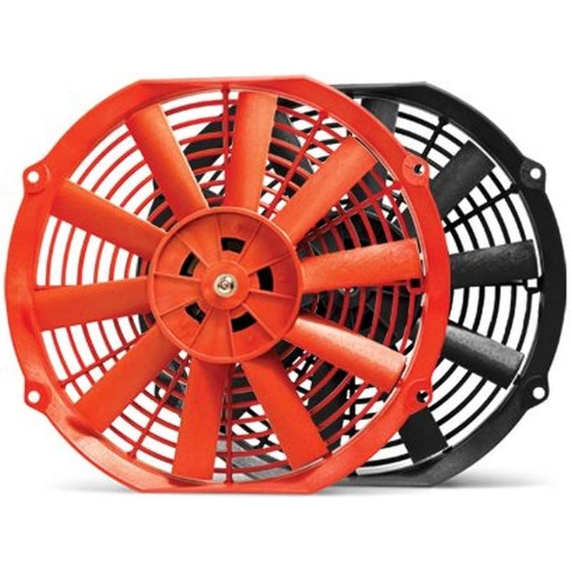 Blox Racing 10" Electric Slim Fan - Red - Universal