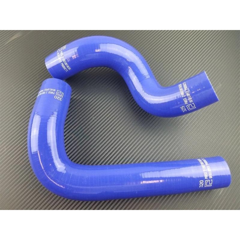 Phase 2 Motortrend (P2M) 3 Ply Silicone Reinforced Blue Radiator Hoses - Mazda RX-7 13B (1984-1985)