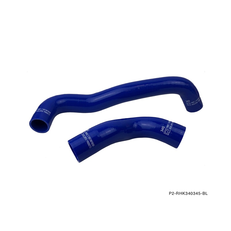 Phase 2 Motortrend (P2M) 3 Ply Silicone Reinforced Blue Radiator Hoses - Mazda RX-7 13B (1989-1992)