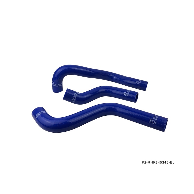 Phase 2 Motortrend (P2M) 3 Ply Silicone Reinforced Radiator Hoses - Blue - Mazda RX-8 13B (2004-2008)