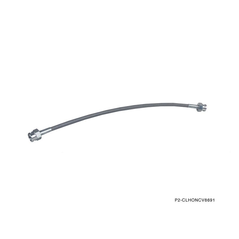Phase 2 Motortrend (P2M) Stainless Steel Braided Clutch Line - Honda Civic (1986-1991)
