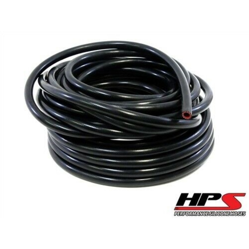 1 Feet HPS 1/4" 6mm High Temp Reinforce Silicone Heater Hose Tube Coolant - Black