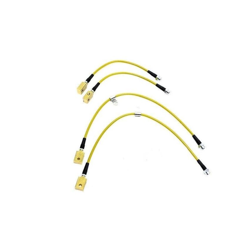 ISR Performance Stainless Steel Braided Akebono Front & Rear Brake Lines - Nissan Z34 370z (2009+)