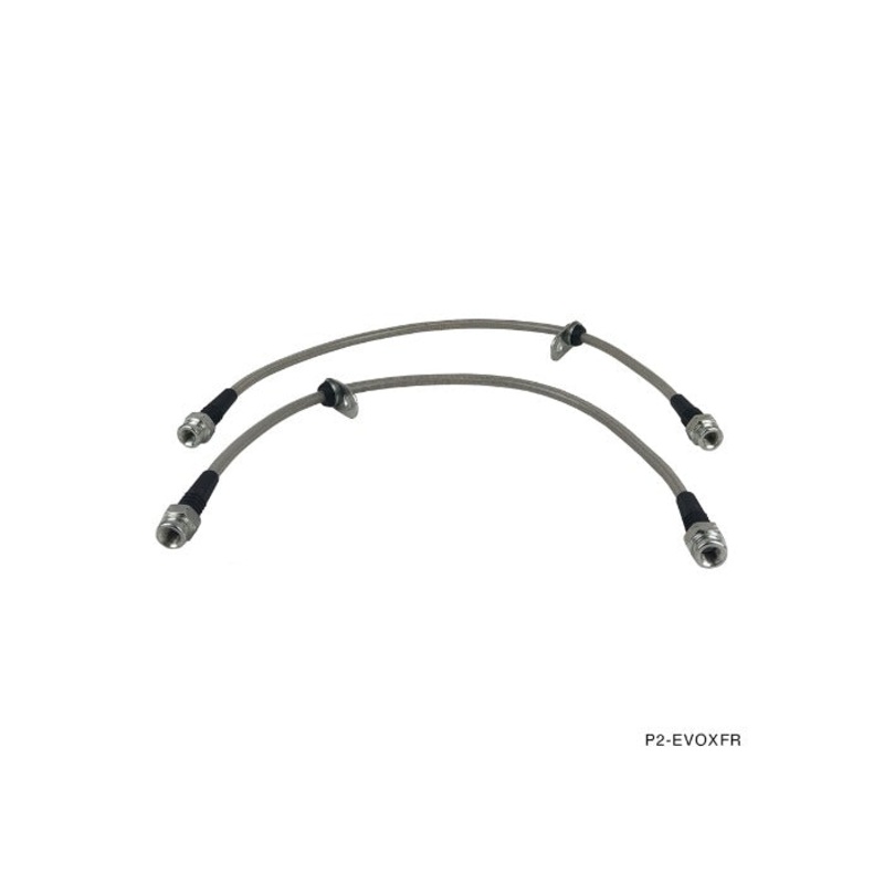 Phase 2 Motortrend (P2M) Stainless Steel Braided Front Brake Lines - Mitsubishi Lancer Evolution X 10
