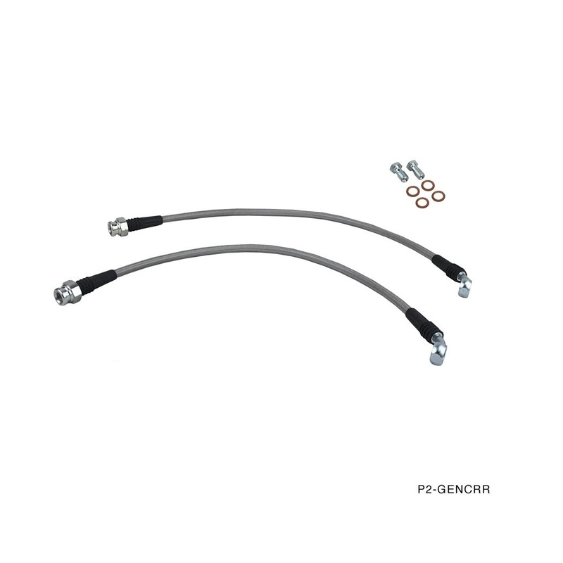 Phase 2 Motortrend (P2M) Stainless Steel Braided Rear Brake Lines - Hyundai Genesis Coupe (2010-2011)