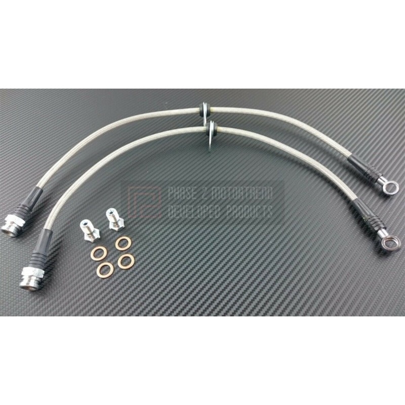 Phase 2 Motortrend (P2M) Stainless Steel Braided Rear Brake Lines Mitsubishi Lancer Evo Evolution X