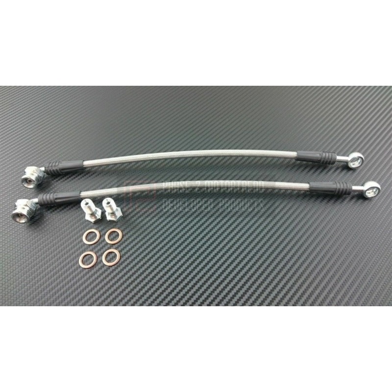 Phase 2 Motortrend (P2M) Stainless Steel Braided Rear Brake Lines - Mitsubishi Lancer Evolution 8 VIII