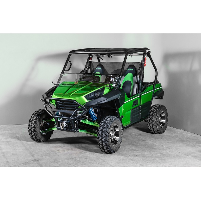 TERRARIDER KAWASAKI TERYX (2014) 2 SEATER TILTING UTV WINDSHIELD - SCRATCH RESISTANT 1/4