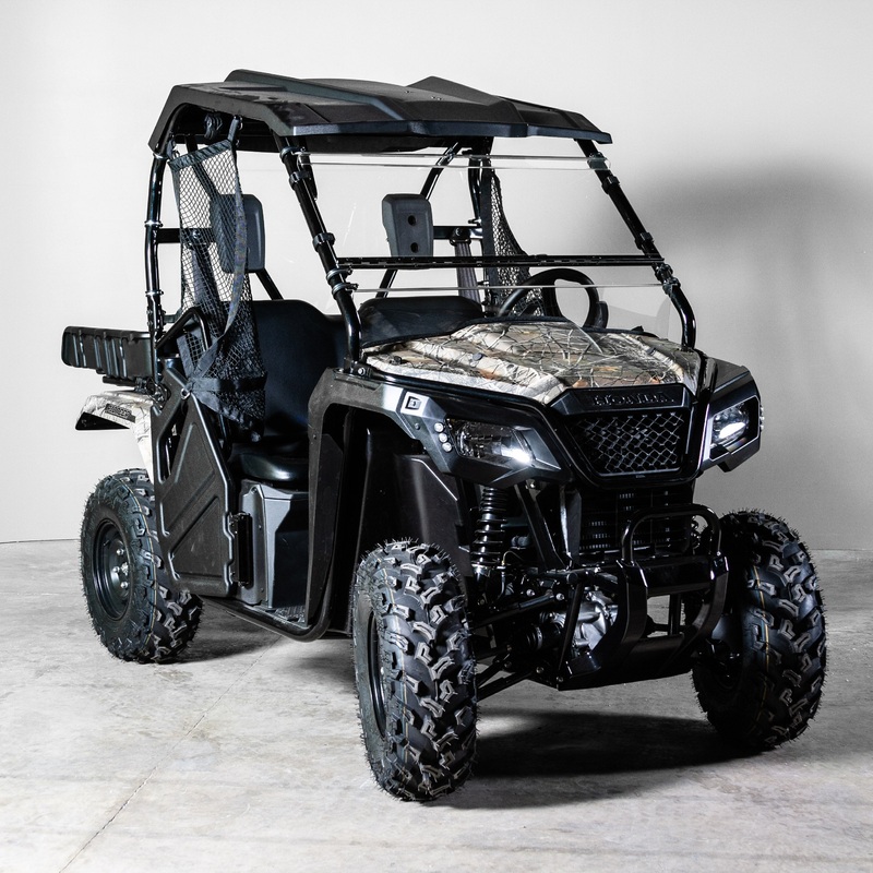 TERRARIDER HONDA PIONEER 500 (2016 & OLDER) TILTING UTV WINDSHIELD - SCRATCH RESISTANT 1/4