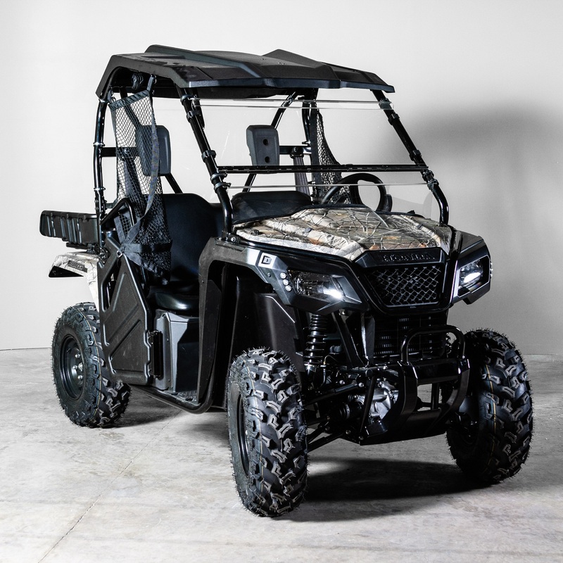 TERRARIDER HONDA PIONEER 500 (2017+) TILTING UTV WINDSHIELD - SCRATCH RESISTANT 1/4