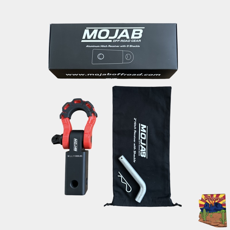 2'' Aluminum Hitch Receiverwith Steel D-Shackle (LIFETIME WARRANTY)