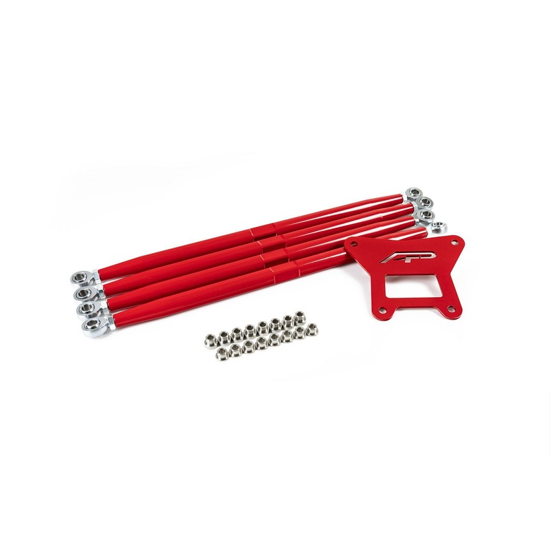 Adjustable Rear Radius Arms Red Polaris RZR Turbo S (2018-2021)