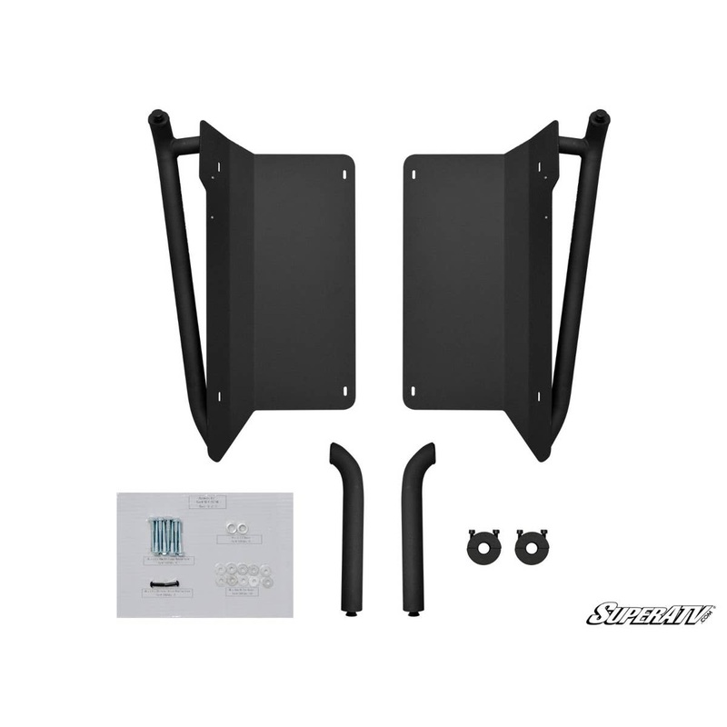 SuperATV Yamaha YXZ Heavy Duty Nerf Bars - Black