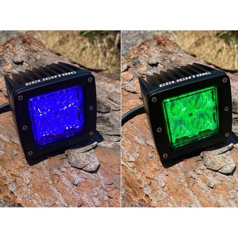 Blue / Green Dual Color Off Road LED Pod