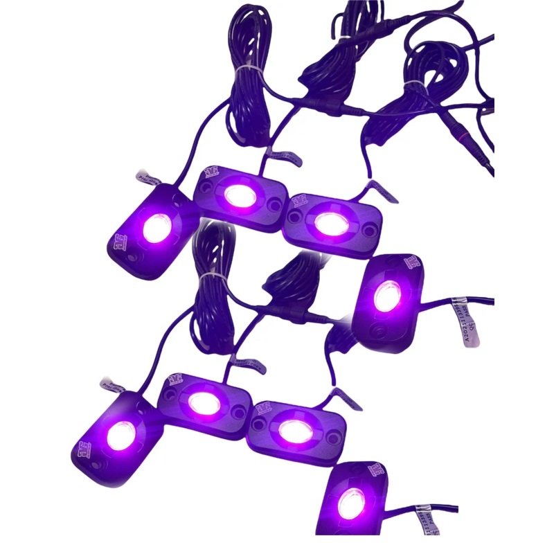 RGB LED Color Changing Rock Lights 8 Pack