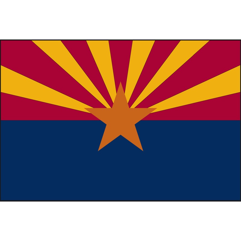 Arizona Flag 2x3' Double Sided Grommet Flag