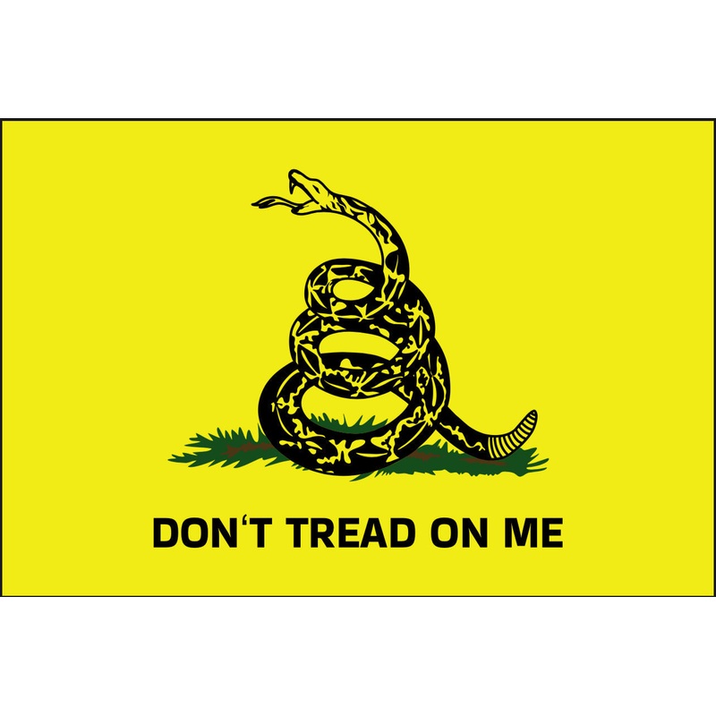 Dont Tread on Me Yellow Double Sided Grommet Flag 12x18