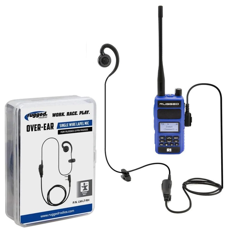 Single Wire Ear Hook Lapel Mic for Handheld Radios