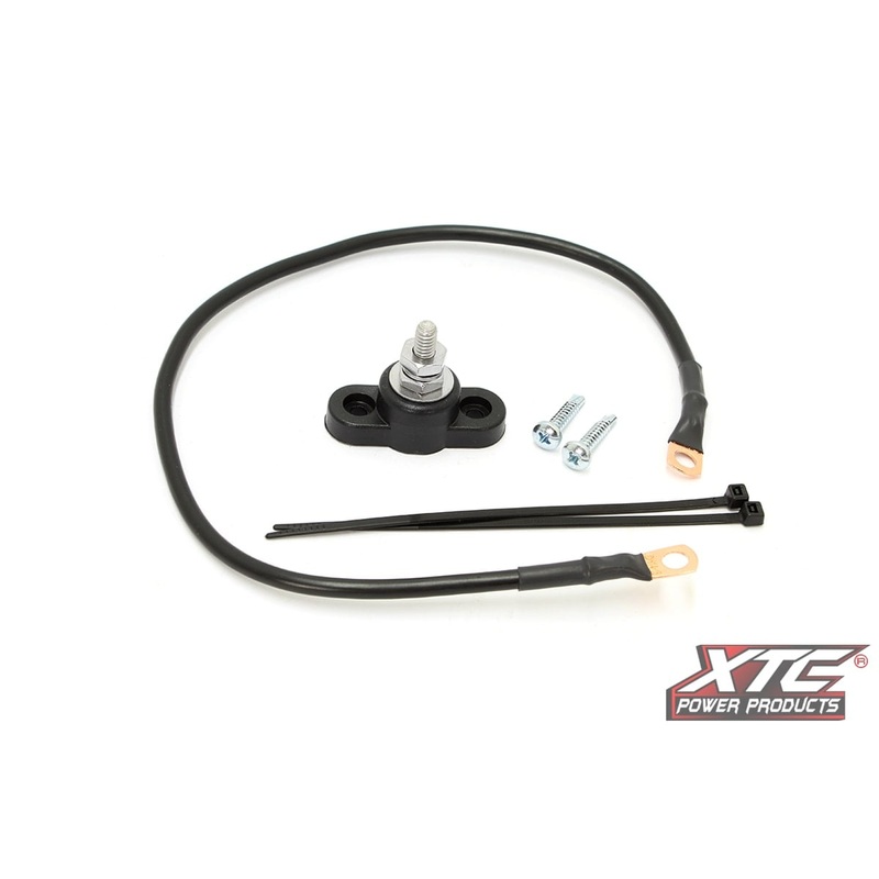 XTC Universal Ground Post 5/16in with 18in of 8 Gauge Wire with Ring Terminals