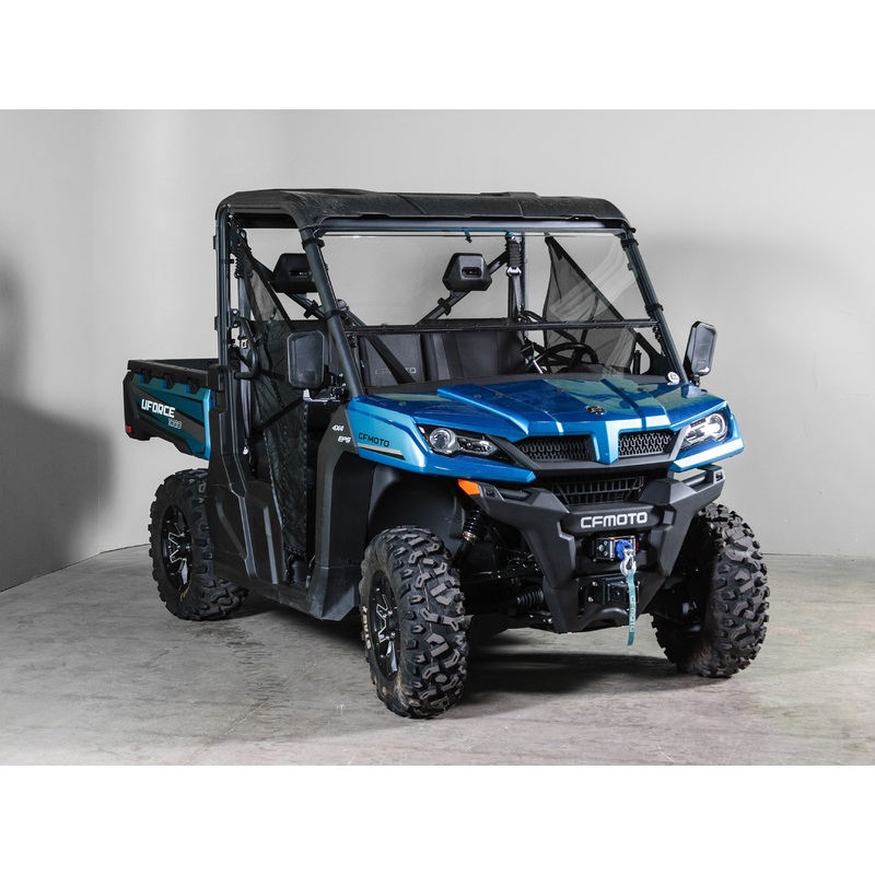 CFMoto UForce 1000 1/4" Scratch Resistant Tilting UTV Windshield - Pro Fit Frame