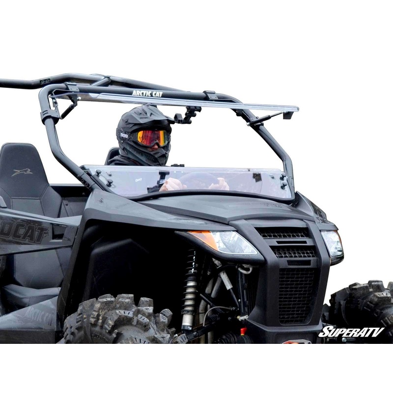 SuperATV Arctic Cat Wildcat Trail Sport Scratch Resistant Flip Windshield