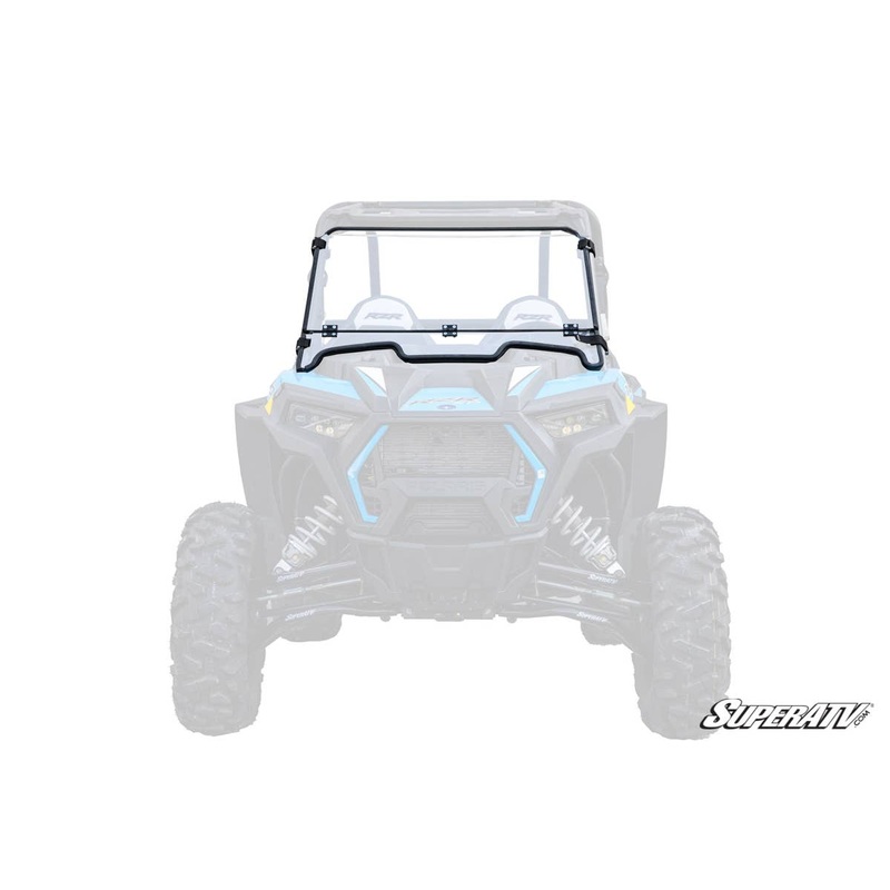 SuperATV Polaris RZR XP 1000 Scratch Resistant Flip Down Windshield