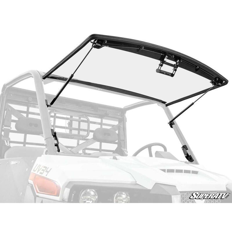 SuperATV Bobcat UV34 Scratch-Resistant Flip Windshield