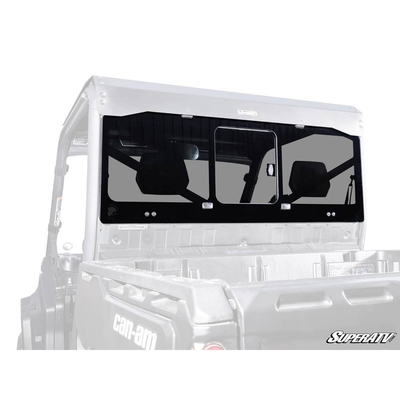 SuperATV Can-Am Defender Glass Sliding Rear Windshield