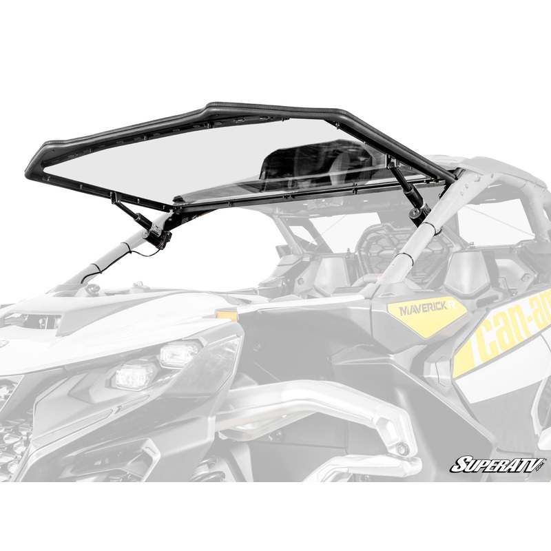 SuperATV Can-Am Maverick R MaxDrive Power Flip Windshield