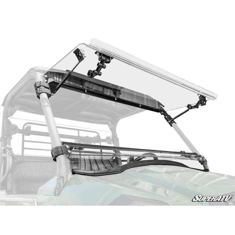 SuperATV Kawasaki MULE PRO-MX Scratch-Resistant Flip Windshield