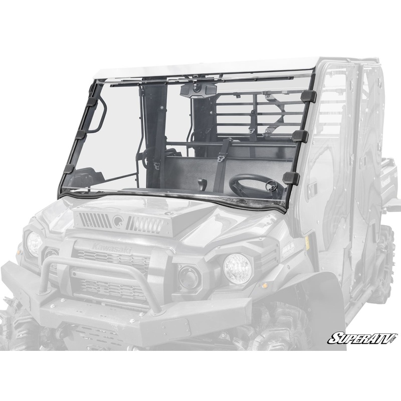 SuperATV Kawasaki Mule Pro Scratch-Resistant Full Windshield