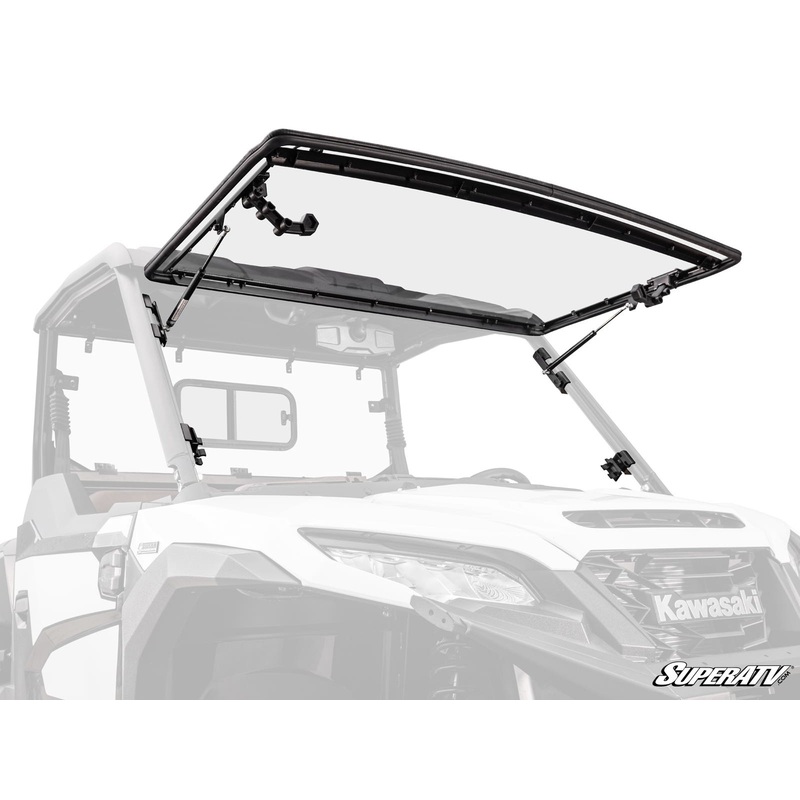 SuperATV Kawasaki Ridge Scratch-Resistant Flip Windshield