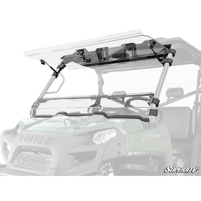 SuperATV Polaris Ranger 900 Diesel Scratch Resistant Flip Windshield