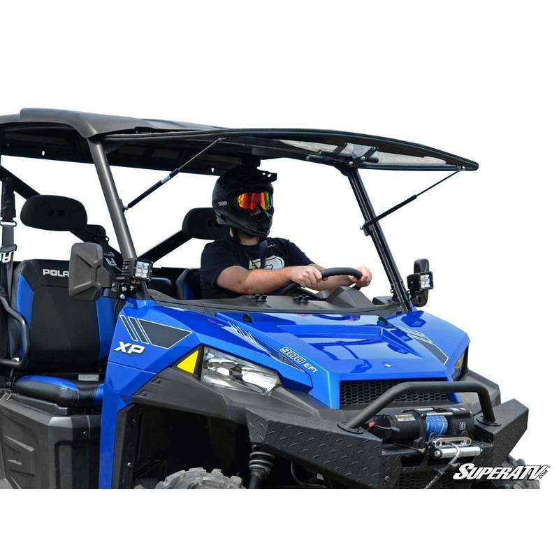 SuperATV Polaris Ranger XP 570 Scratch Resistant Flip Windshield