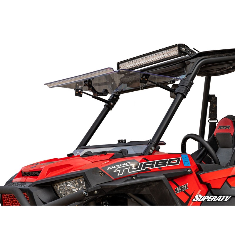 SuperATV Polaris RZR S 1000 Scratch Resistant Flip Windshield