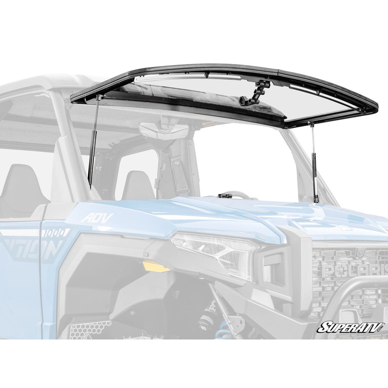 SuperATV Polaris Xpedition Scratch-Resistant Flip Windshield
