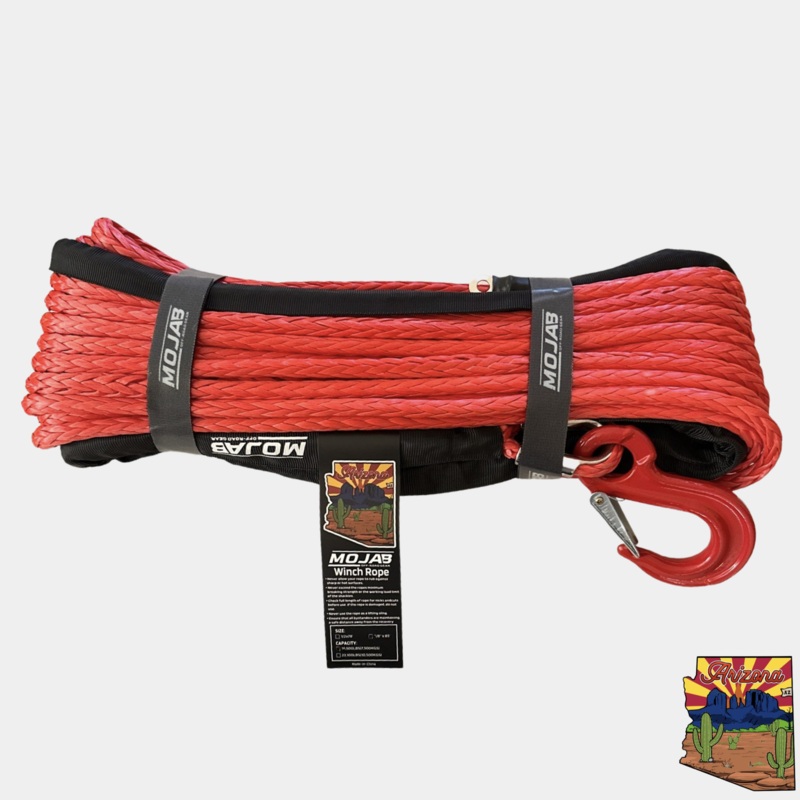 1/2'' x 78' Synthetic Winch Rope with forged winch hook