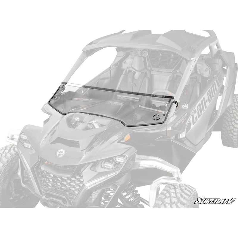 SuperATV Can-Am Maverick R Scratch-Resistant Half Windshield