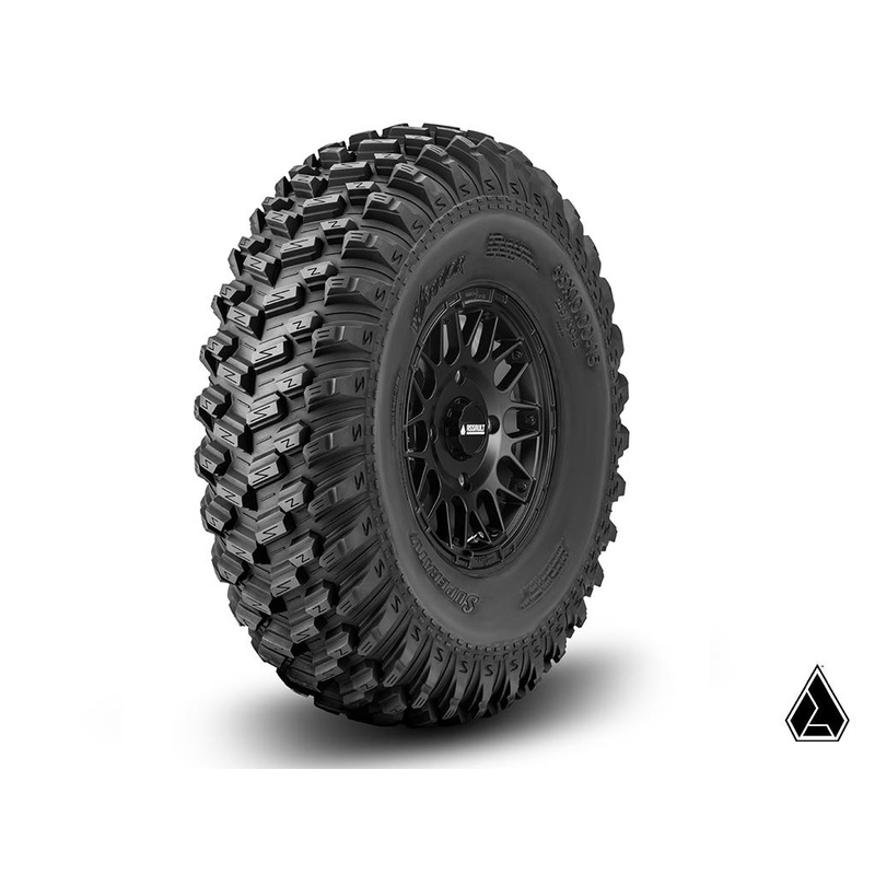 SuperATV Standard XT Warrior Tires 30x10x15 on 15x7 Assault Industries Hellfire Satin Black Wheels 5/4.5 Pattern