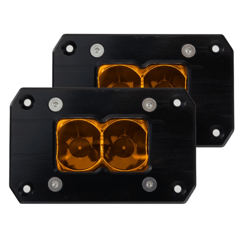 BA-2 Flush Mount Amber LED Pod Light (2 Pack)