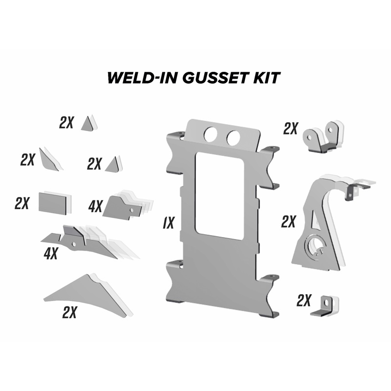 SuperATV Polaris RZR XP 1000 Weld-In Gusset Kit