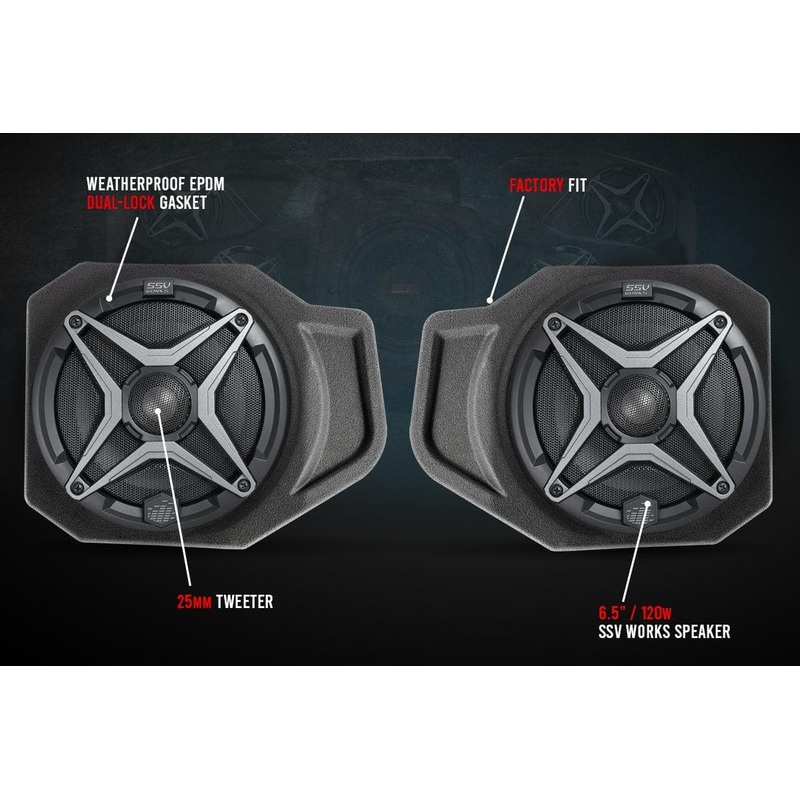 Polaris Ranger XP1000 6.5" Front Speaker-Pods (2018-2022)